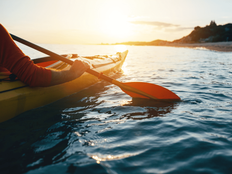 boat with paddle